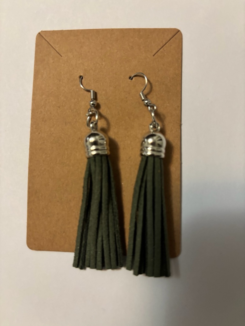 Green Tassel Drop Earrings - Women Jewelry